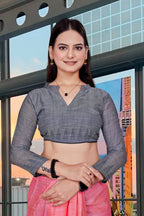 Pink Cotton Silk Business Saree for Professionals - FeministaCotton Silk