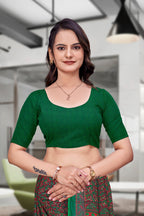 Green Georgette Professional Office Saree - FeministaGeorgette