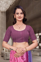 Pink Crepe Workplace Uniform Saree - FeministaCrepe