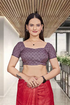 Red Cotton Silk Professional Saree for Educators - FeministaCotton Silk